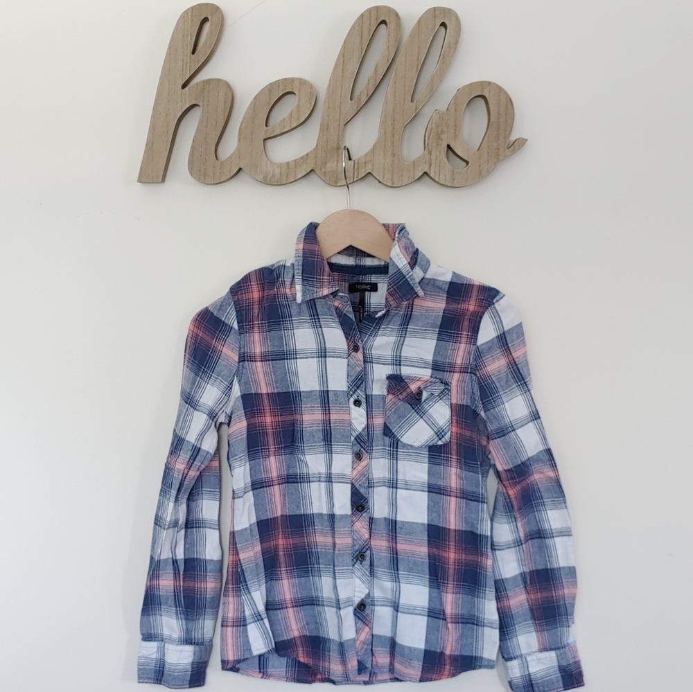 Nollie Blue/Pink/White Plaid Shirt (S)